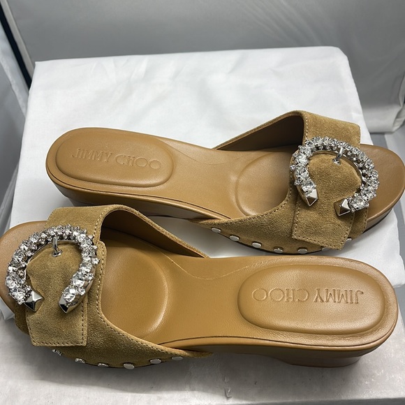 Brand new never worn Jimmy Choo ANISE 95 Gold Liquid Metal Sandal QUI/010 Size36 - Picture 12 of 15